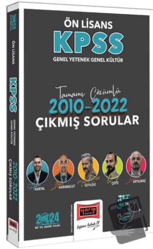 Yargı Yayınları 2024 KPSS GY-GK Ön Lisans Tamamı Çözümlü 2010-2022 Çık