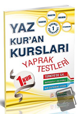 Yaz Kuran Kursları Yaprak Test 1. Kur - Kolektif - DDY Yayınları - Fiy