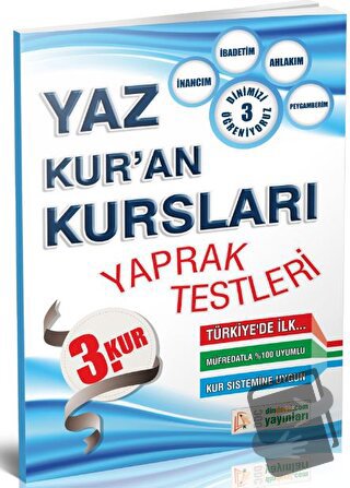 Yaz Kuran Kursları Yaprak Test 3. Kur - Kolektif - DDY Yayınları - Fiy