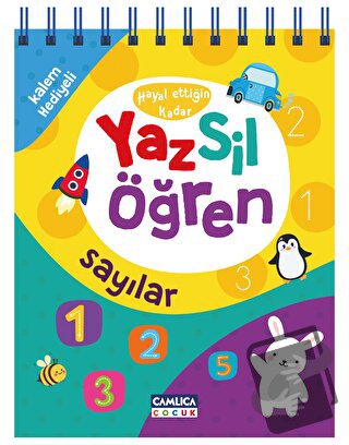 Yaz Sil Öğren (Sayılar) - Kolektif - Çamlıca Çocuk Yayınları - Fiyatı 