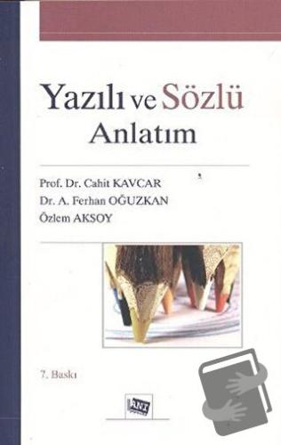 Yazılı ve Sözlü Anlatım - A. Ferhan Oğuzkan - Anı Yayıncılık - Fiyatı 