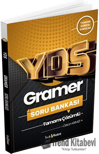 YDS Gramer Tamamı Çözümlü Soru Bankası 2022 Tercih Akademi Yayınları, 