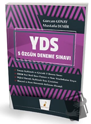 YDS İngilizce Çek Kopar 5 Özgün Deneme Sınavı Dijital Çözümlü - Gürcan