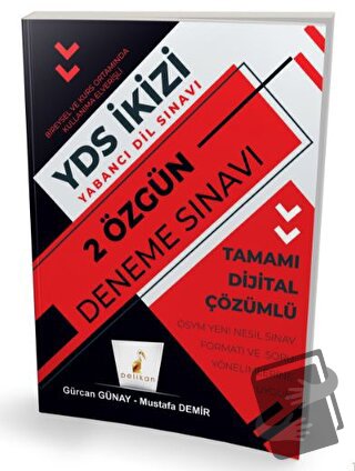 YDS İngilizce İkizi 2 Özgün Deneme Sınavı Dijital Çözümlü - Gürcan Gün