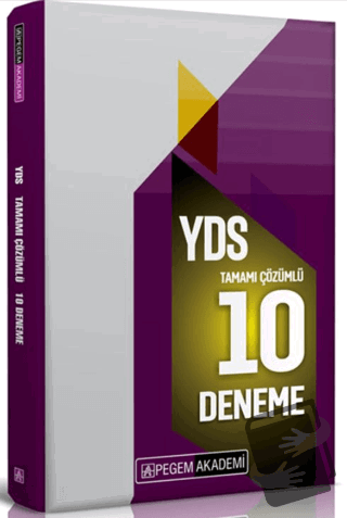 YDS Tamamı Çözümlü 10 Deneme - Kolektif - Pegem Akademi Yayıncılık - F