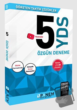 YDS Video Çözümlü Özgün 5 Deneme - Kolektif - Panem Yayınları - Fiyatı