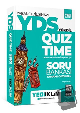 YDS - YÖKDİL Quiz Time Tamamı Çözümlü Soru Bankası - Ergin Yıldız - Ye