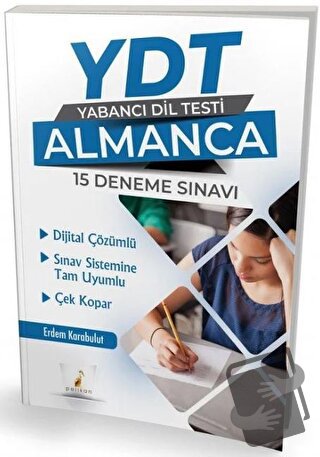 YDT Almanca 15 Deneme Çözümlü Pelikan Yayınları - Erdem Karabulut - Pe