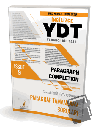 YDT İngilizce Paragraph Completion Issue 9 - Hakkı Kurban - Pelikan Tı