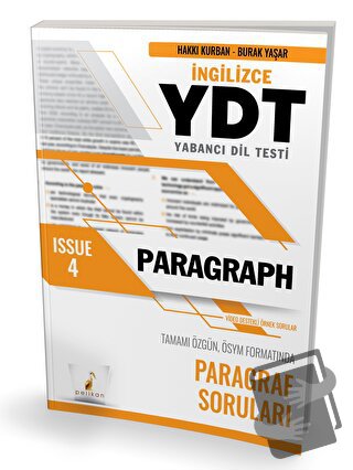 YDT İngilizce Paragraph Issue 4 - Hakkı Kurban - Pelikan Tıp Teknik Ya