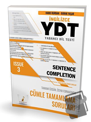 YDT İngilizce Sentence Completion Issue 3 - Hakkı Kurban - Pelikan Tıp