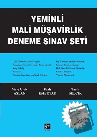 Yeminli Mali Müşavirlik Deneme Sınav Seti - Fazlı Emektar - Gazi Kitab