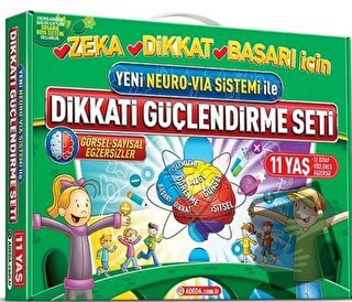 Yeni Neuro-Via Sistemi ile Dikkati Güçlendirme Seti 11 Yaş (3 Kitap) -