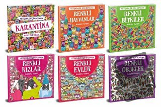 Yetişkinler İçin Boyama Seti (6 Kitap Takım) - Kolektif - Dokuz Yayınl