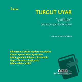 Yitiksiz - Turgut Uyar - Yapı Kredi Yayınları - Fiyatı - Yorumları - S