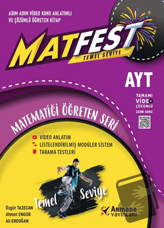 YKS AYT Matfest Temel Seviye Matematik Soru Kitabı - Özgür Tazecan - A