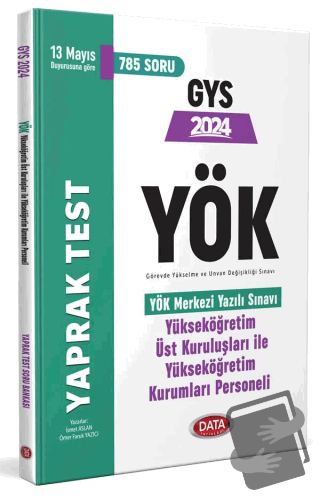 YÖK Üst Kuruluşları ile YÖK Personeli GYS Yaprak Test - İsmet Aslan - 