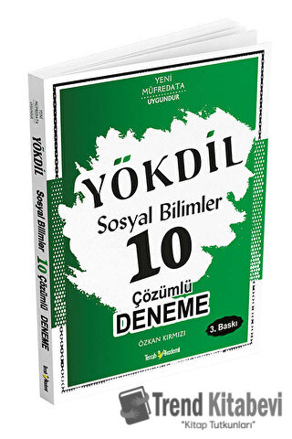 YÖKDİL Sosyal Bilimler Çözümlü 10 Deneme Tercih Akademi Yayınları, Özk