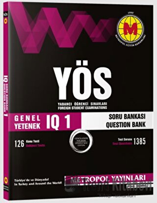 YÖS Genel Yetenek Iq) Soru Bankası - 1, Kolektif, Metropol Yayınları, 