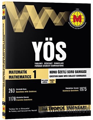 YÖS Matematik 1 Konu Özetli Soru Bankası Başlangıç Seviyesi, Kolektif,