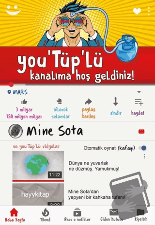 You‘Tüp’lü Kanalıma Hoş Geldiniz! - Mine Sota - Hayykitap - Fiyatı - Y