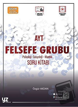 YZ YKS AYT Felsefe Grubu Psikoloji Sosyoloji Mantık Soru Kitabı - Özgü