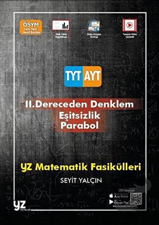 YZ YKS TYT AYT 2. Dereceden Denklem Eşitsizlik Parabol - Salih Koç - Y