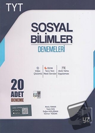 YZ YKS TYT Sosyal Bilimler 20 Deneme - Doğan Kızılırmak - YZ Yayınları