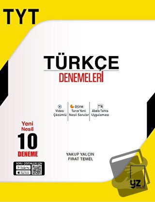 YZ YKS TYT Türkçe Denemeleri - Yakup Yalçın - YZ Yayınları - Fiyatı - 