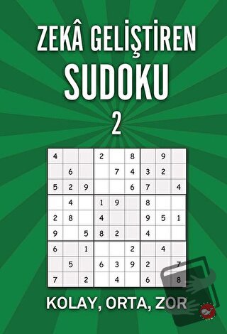 Zeka Geliştiren Sudoku 2 - Ramazan Oktay - Beyaz Balina Yayınları - Fi